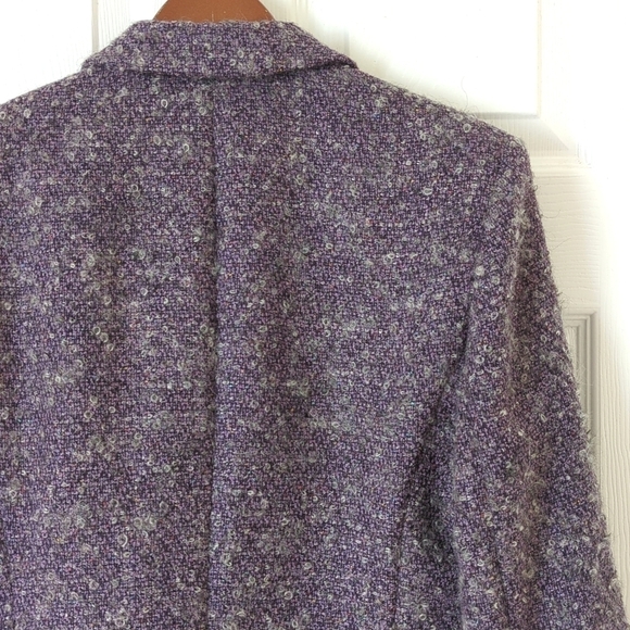Jones New York 90's Vintage Wool & Silk Speckled Twill Blazer Jacket Purple 6 - Picture 14 of 14